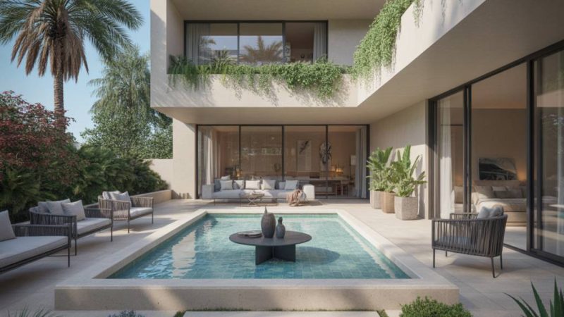 Les patios intérieurs dans les villas contemporaines : oasis de lumière et de sérénité au cœur de l’habitat