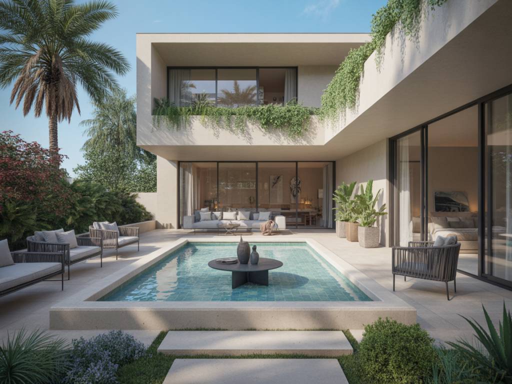 Les patios intérieurs dans les villas contemporaines : oasis de lumière et de sérénité au cœur de l’habitat